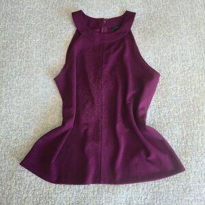 Ann Taylor Mulberry Sleeveless Top, Size M